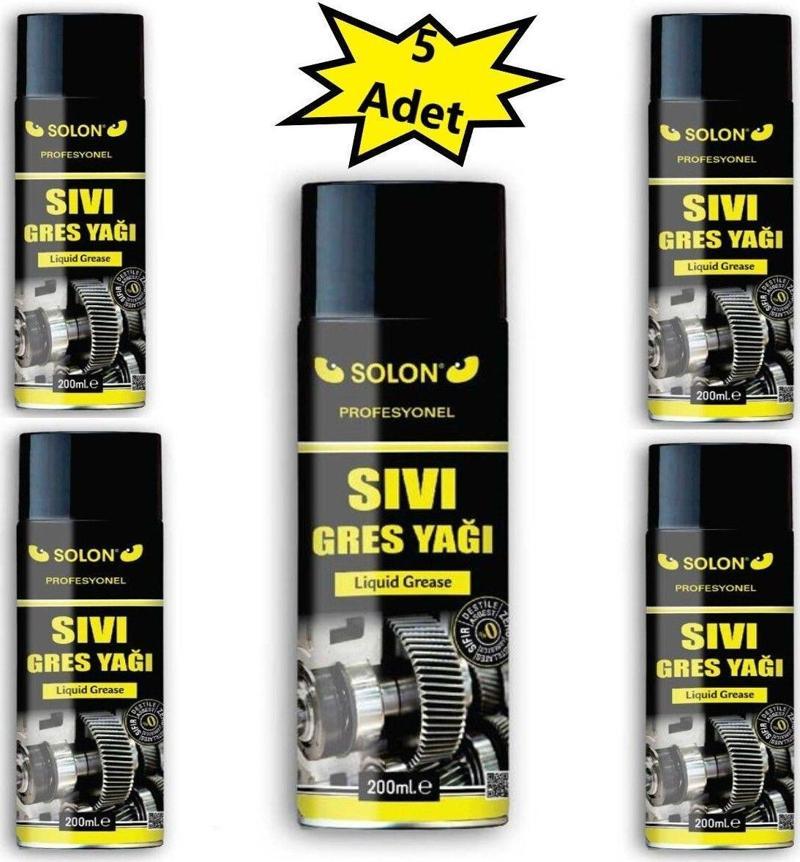 Profesyonel Sıvı Gres Yağı 200 Ml. 5 Adet