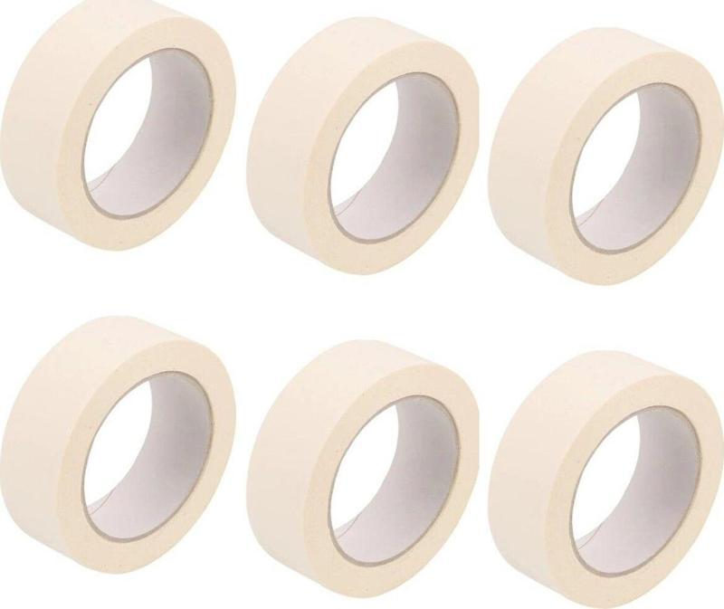 6 Adet Maskeleme Bandı Boya Bandı 24Mm X 25M  Kağıt Bant
