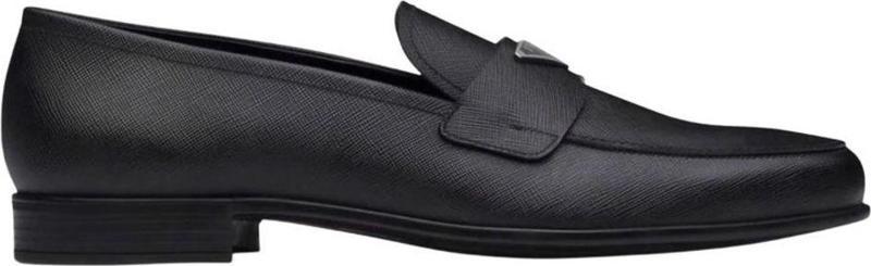 Saffiano Black Loafers