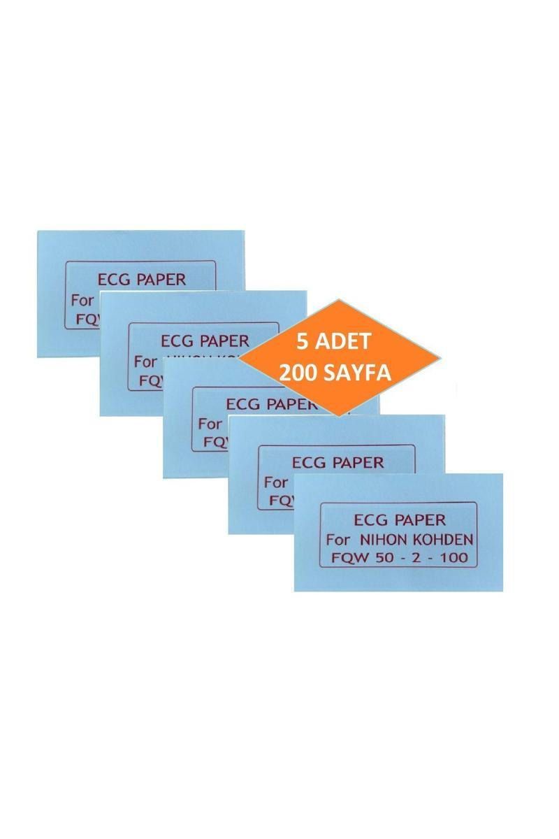 ECG Kağıdı Nihon Kohden FQW 50-2-100 Z Katlamalı 5 Adet 200 Sayfa