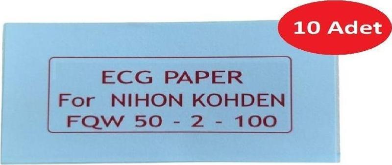 ECG Kağıdı Nihon Kohden FQW 50-2-100 Z Katlamalı 10 Adet 100 Sayfa