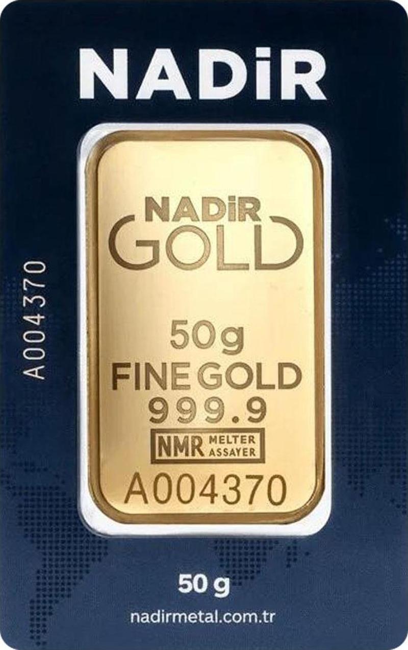 RimaGold 50 gr 24 Ayar 999.9 Milyem NadirGold Gram Altın