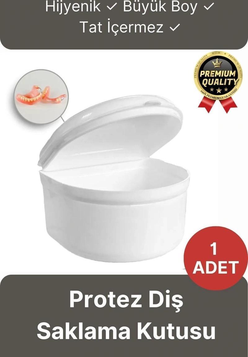 Premium Plastik Büyük Boy Hijyenik Gece Plak Protez Diş Taşıma Koruma Saklama Kutusu Kabı 1 Adet