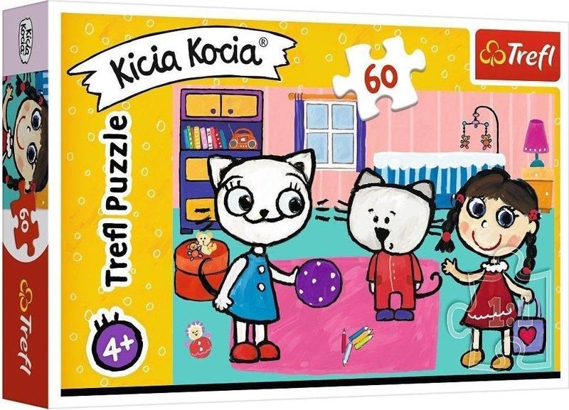 17343 Trefl Puzzle Kicia Kocia Kitty Cat With Friends 60 Parça Puzzle