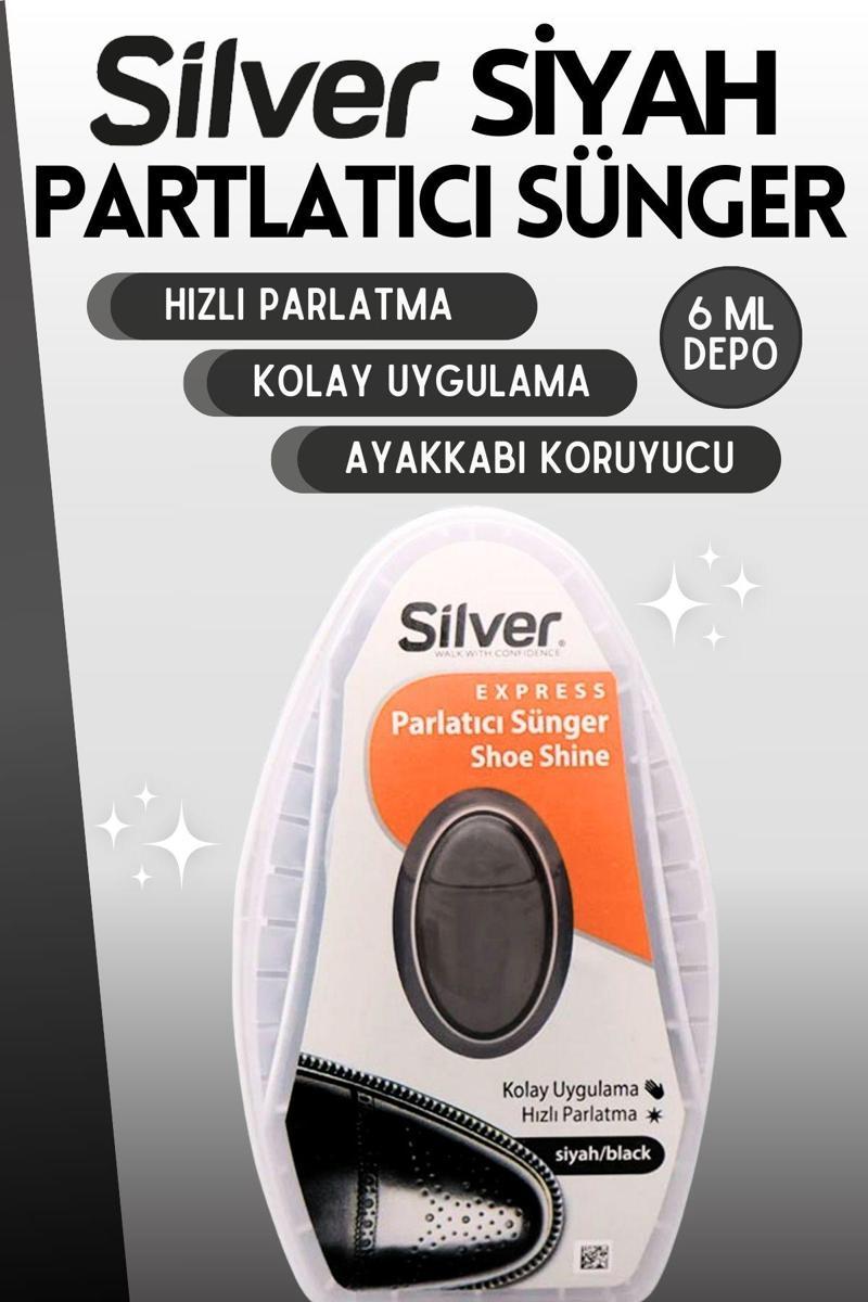 Deri Ayakkabı Parlatma Temizleme Ve Bakım Süngeri Siyah 6 ML Depolu