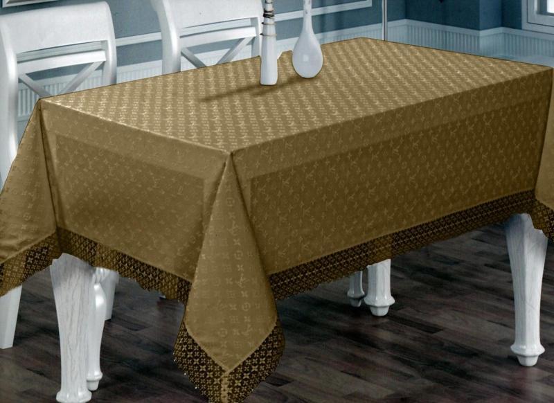 Louis Vuitton Masa Örtüsü 160*220 Cm "BRODE GÜPÜRLÜ" KDK İplik Özel Jakar Dokuma Dertsiz Leke Tutmaz