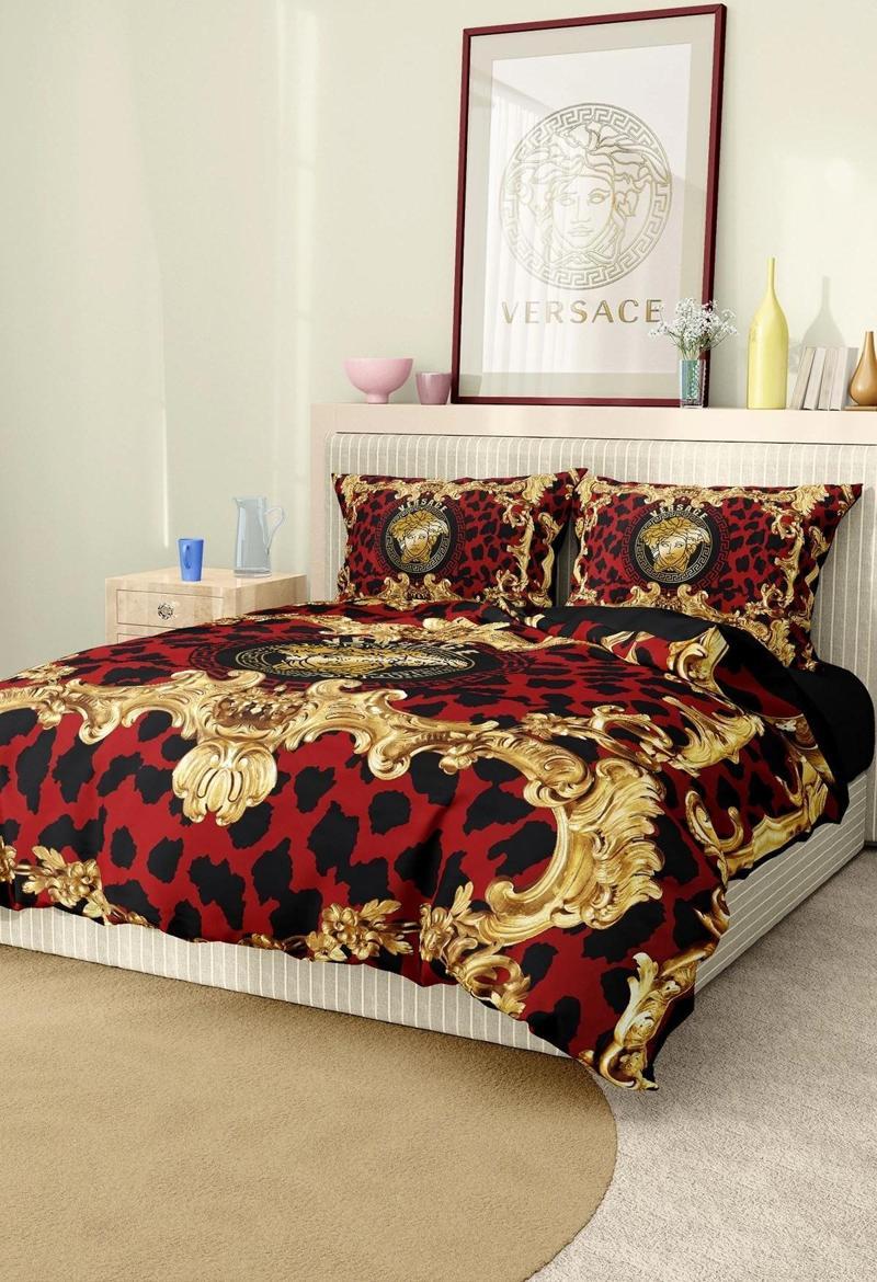 Marka Nevresim Takımı Çift Kişilik Pamuklu Saten Kumaş 6 Parça 3D Dijital Baskı Duvet Cover Set Mode