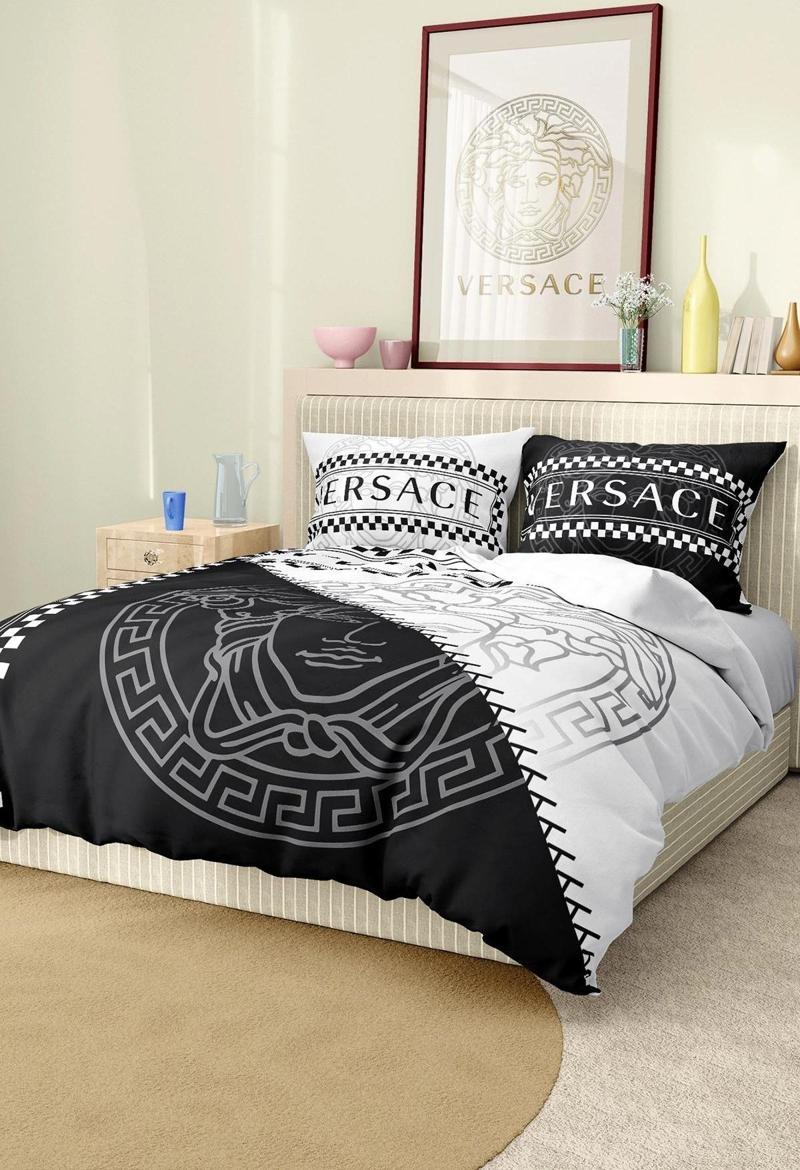 Marka Nevresim Takımı Çift Kişilik Pamuklu Saten Kumaş 6 Parça 3D Dijital Baskı Duvet Cover Set Mode