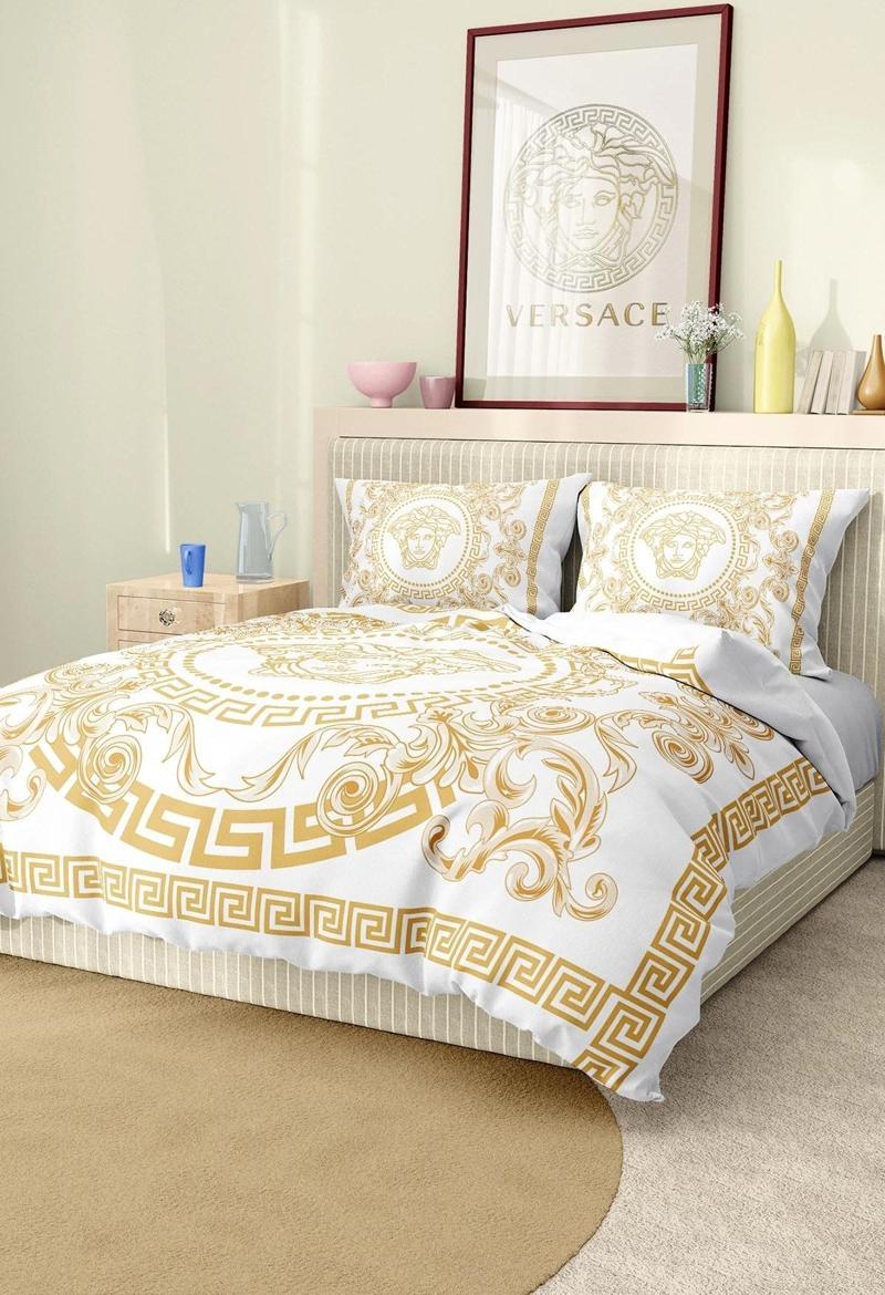 Marka Nevresim Takımı Çift Kişilik Pamuklu Saten Kumaş 6 Parça 3D Dijital Baskı Duvet Cover Set Mode