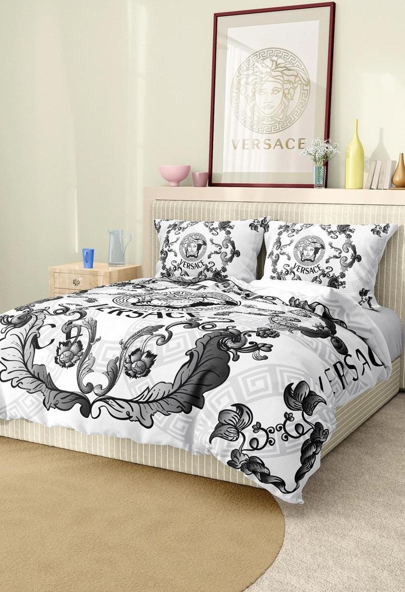 Marka Nevresim Takımı Çift Kişilik Pamuklu Saten Kumaş 6 Parça 3D Dijital Baskı Duvet Cover Set Mode