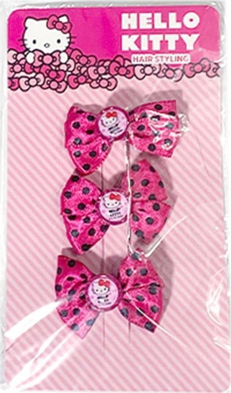 Hello Kitty Lisanslı 3'lü Pembe Toka