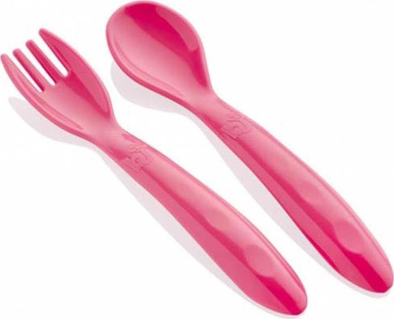 Babyjem Mama Kaşık Çatal Takımı - Pembe Bebek %0 BPA FREE