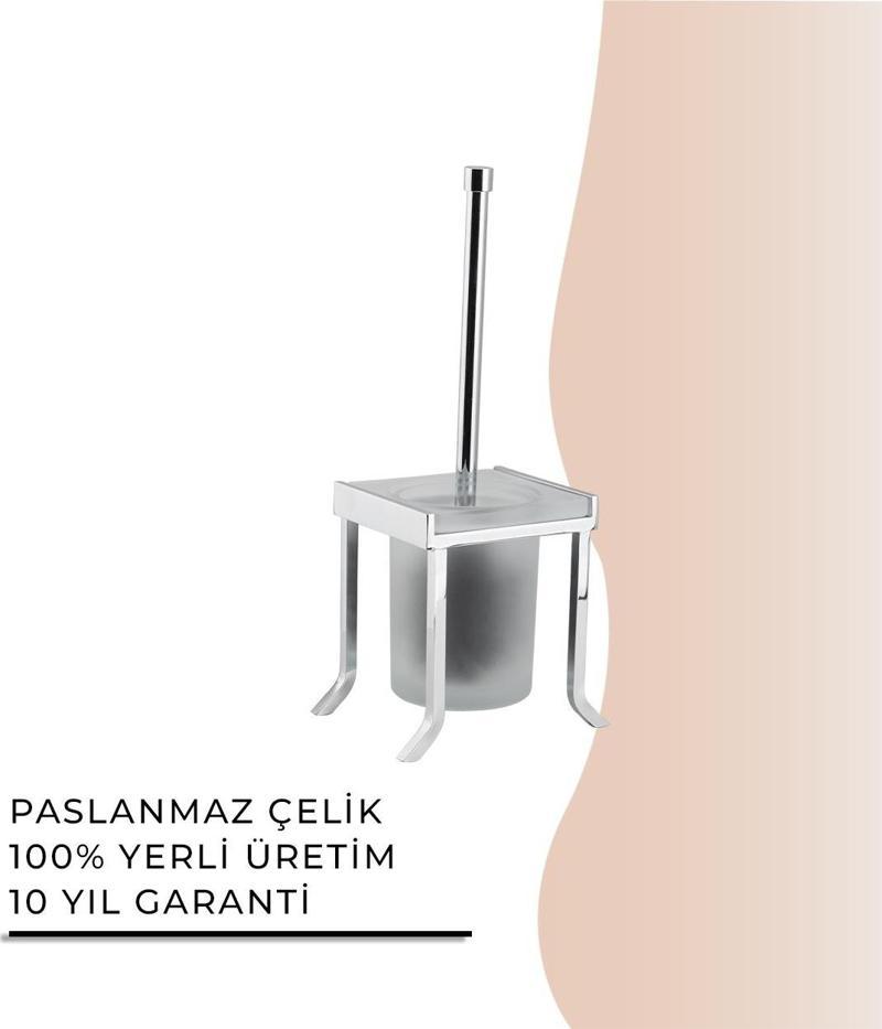 İGK YAPI - Çelik Banyo Kumru Set Üstü Klozet Fırçası (KU10-031)