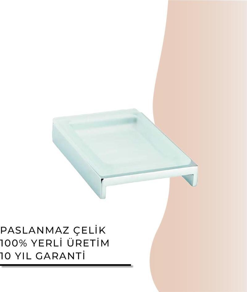 İGK YAPI - Çelik Banyo Kumru Set Üstü Sabunluk (KU10-029)