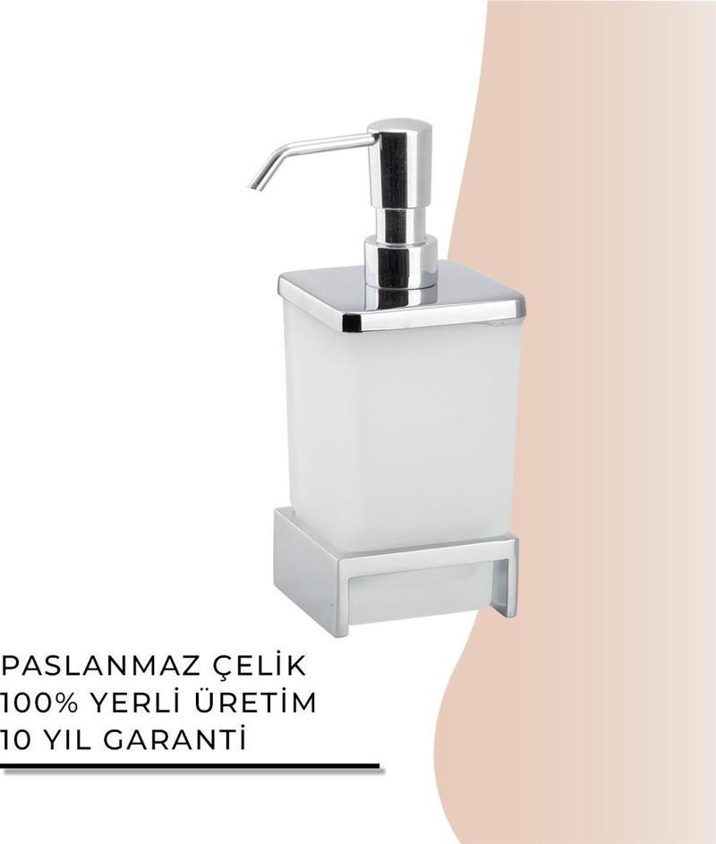 İGK YAPI - Çelik Banyo Kumru Set Üstü Sıvı Sabunluk (KU10-028)
