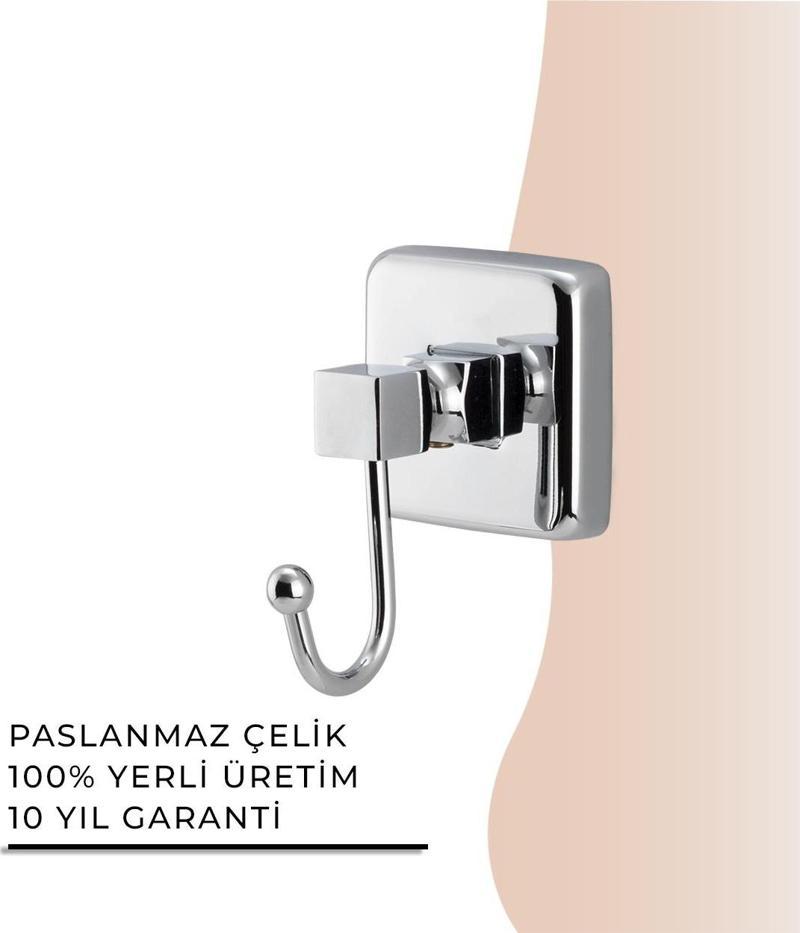 İGK YAPI - Çelik Banyo Kumru Tekli Bornozluk (KU10-053)