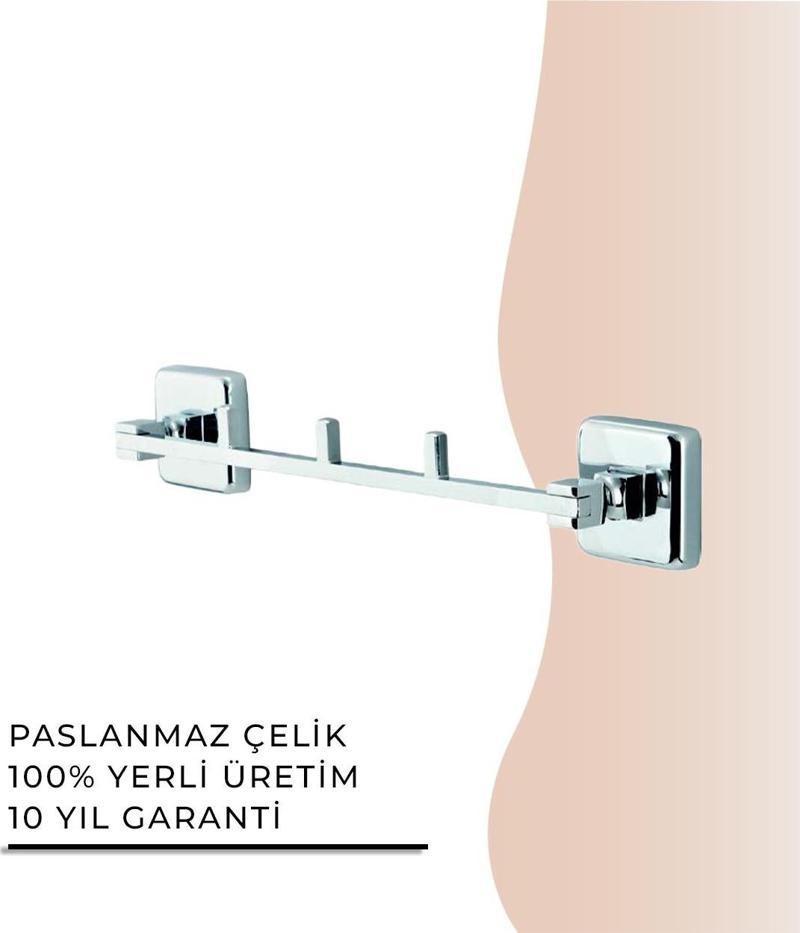 İGK YAPI - Çelik Banyo Kumru Üçlü Askılık (KU10-009)