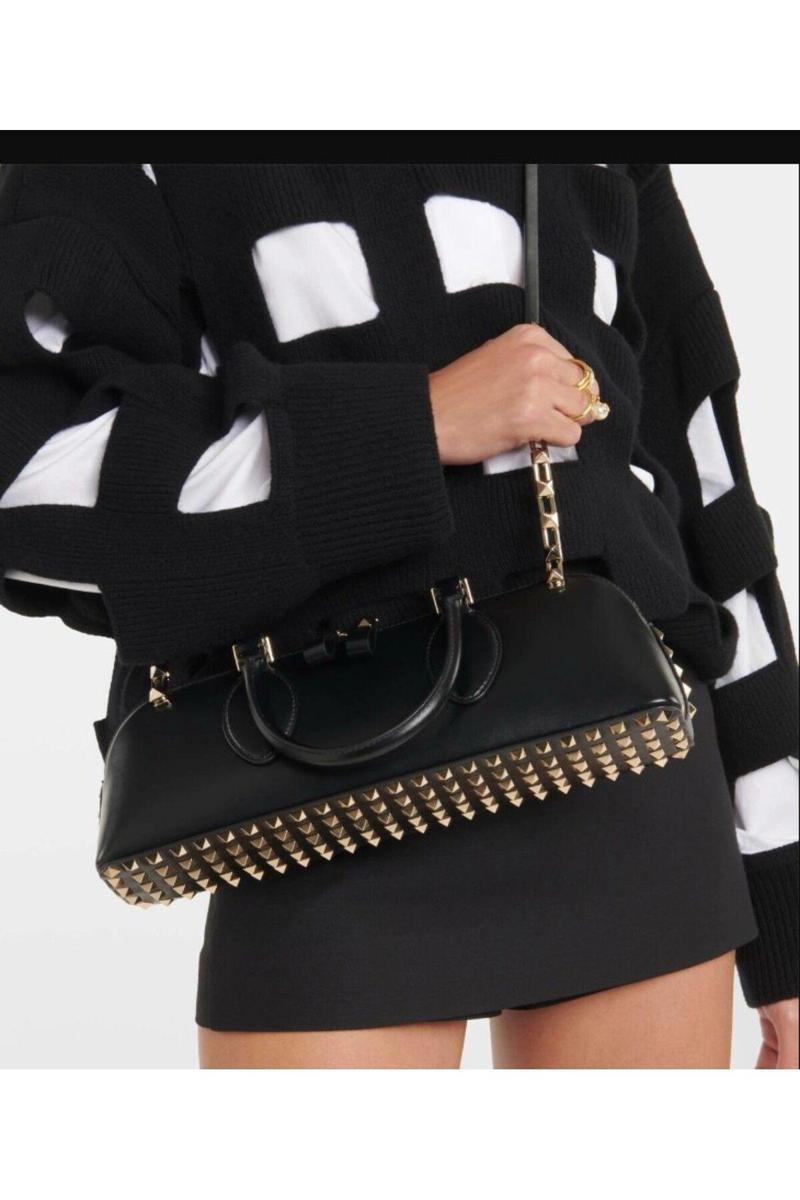 Rockstud Small Leather Tote Bag