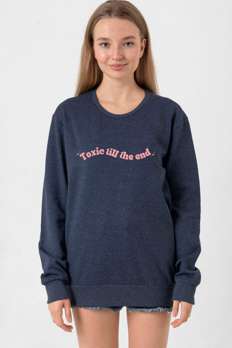 Rose Toxic Till The End İndigo Kadın 2ip Sweatshirt