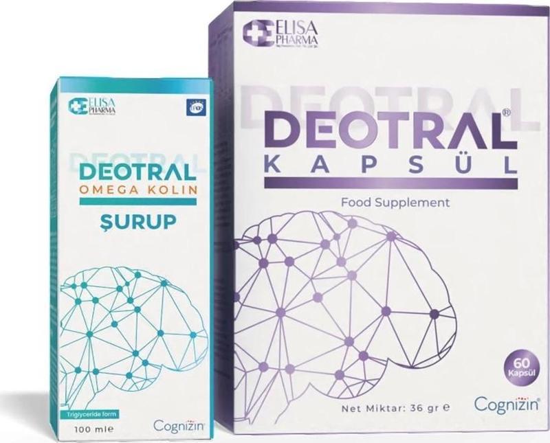 Omega Kolin Şurup 100 ml & Deotral 60 Kapsül, Takviye Edici Gıda