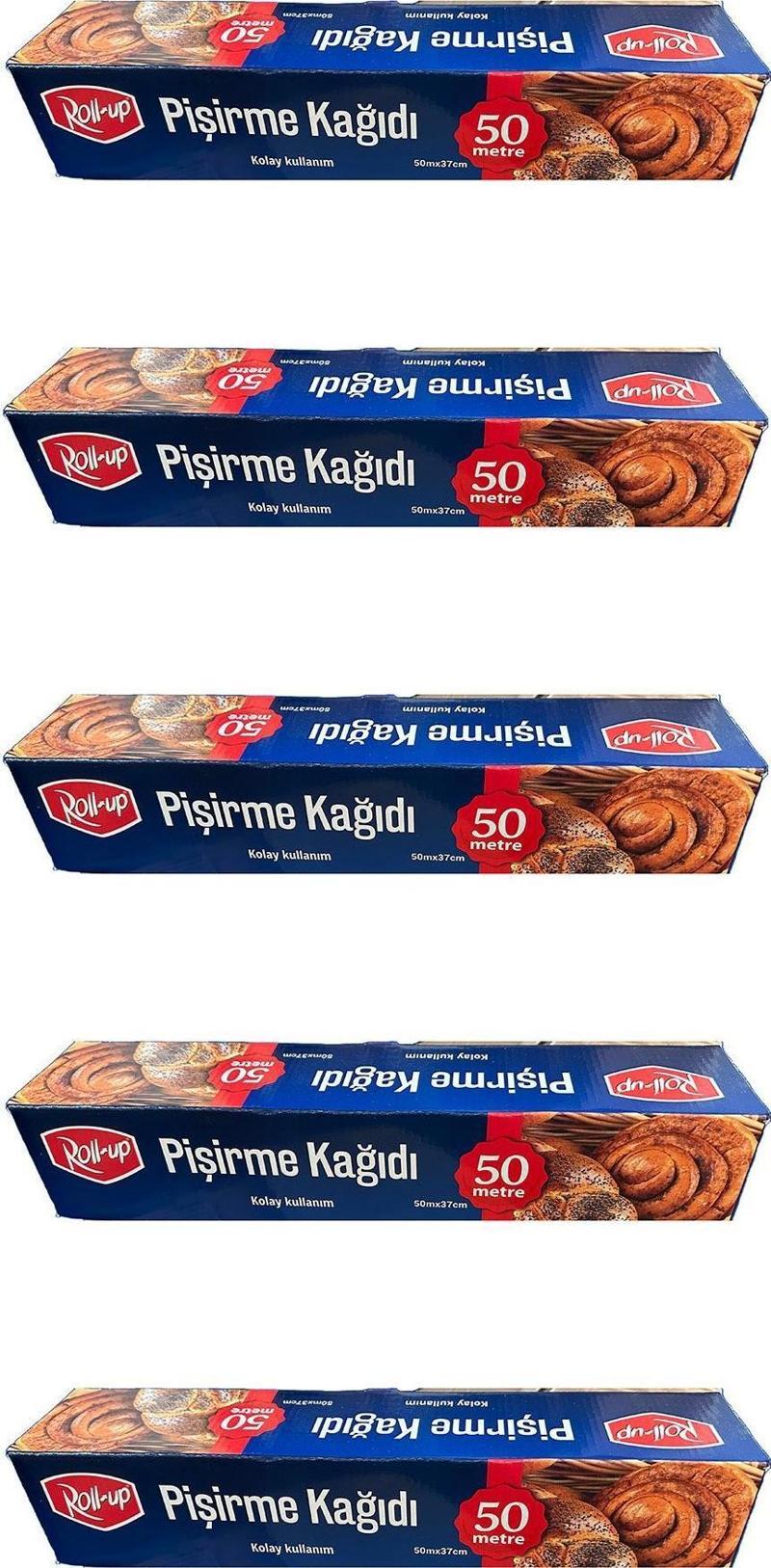 Beyaz Yağlı Fırın Tepsi Pişirme Kızartma Kağıdı - 37 Cm. x 50 Metre - 5 Adet