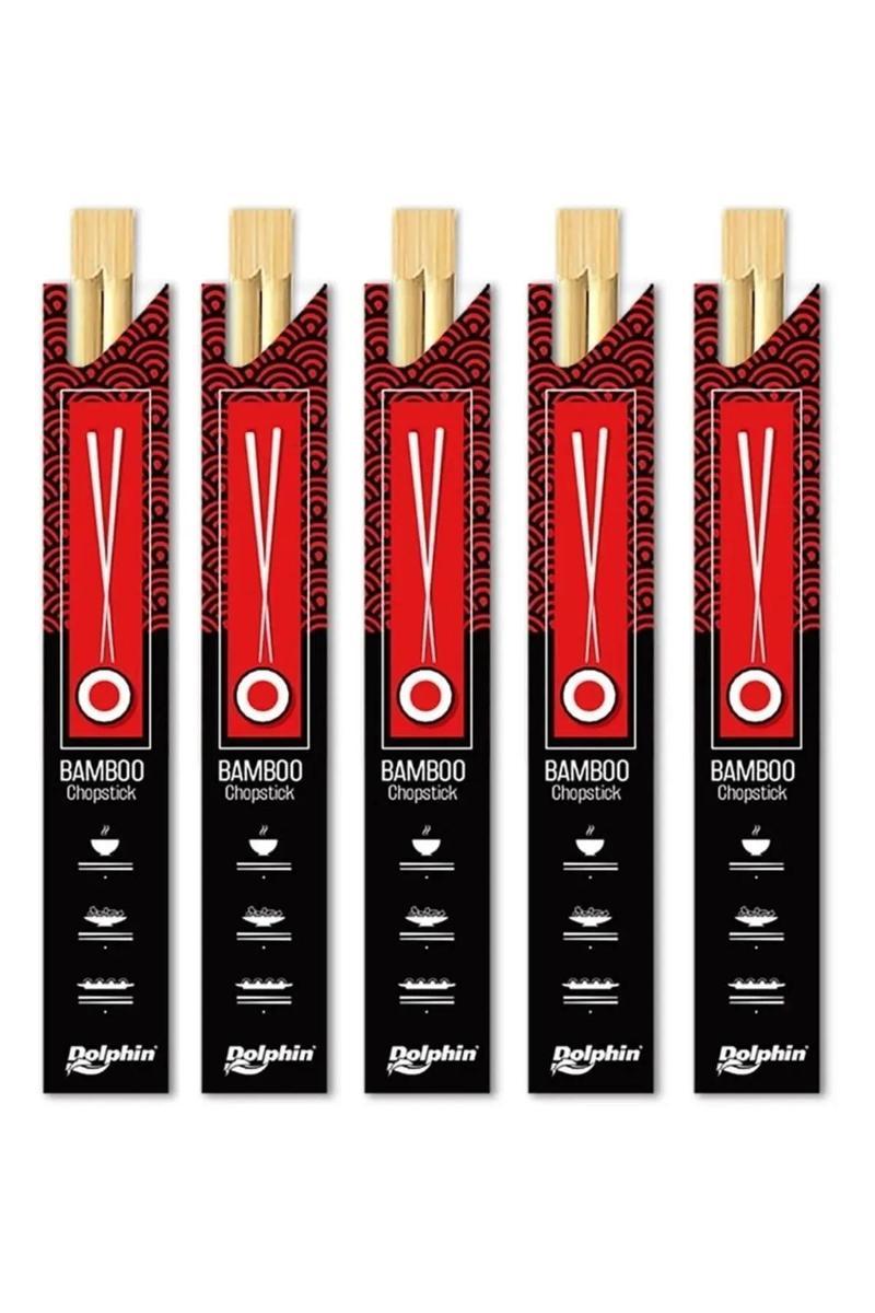 Yıkanabilir Bambu Kore Japon Çin Yemek Çubuğu Chopsticks - 23 Cm. - 5 Çiftlik 1 Paket