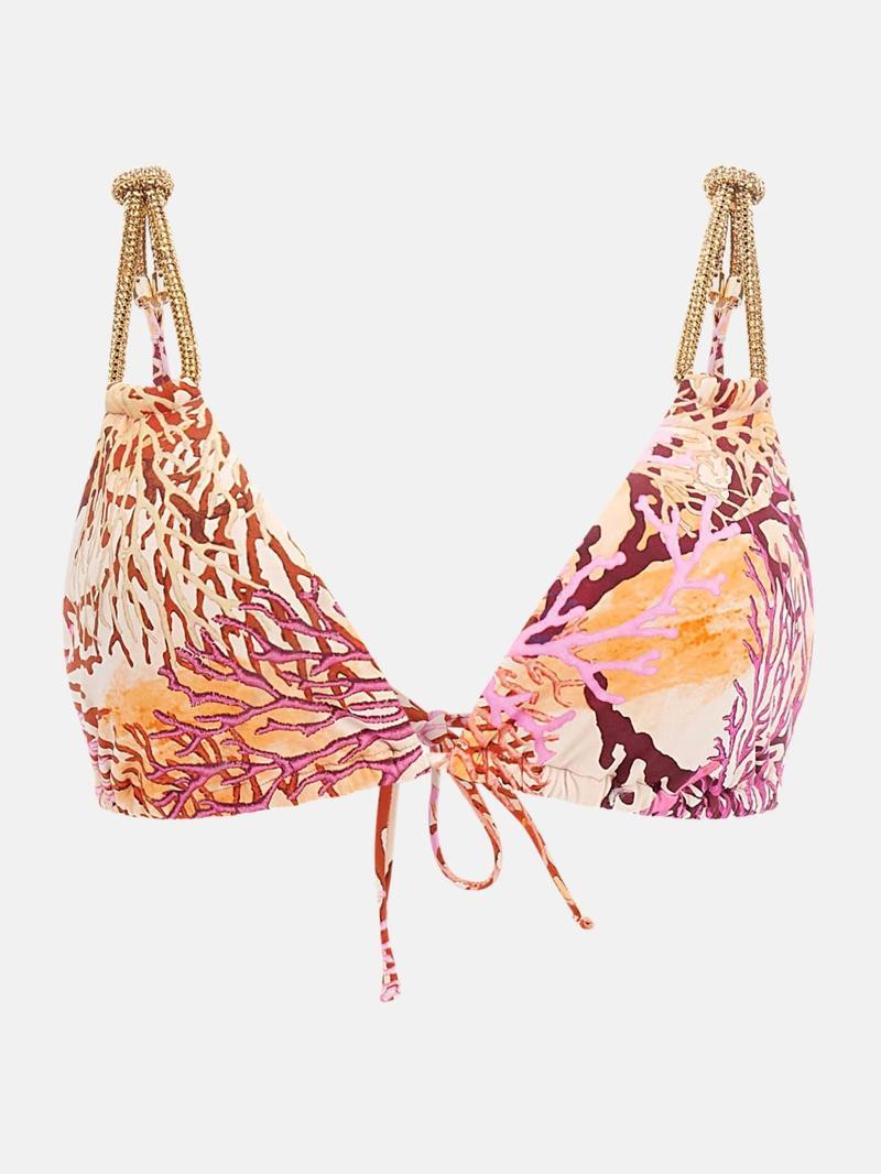 Kadın Pembe Üçgen Bikini Üst (Çıkarılabilir Ped)