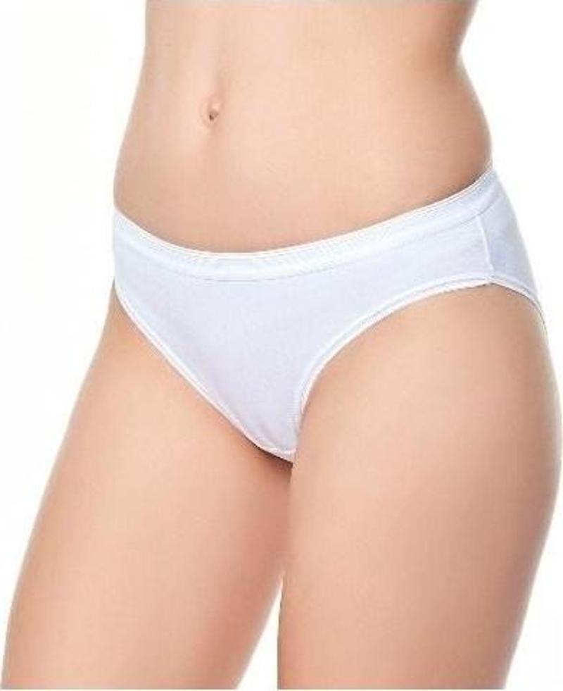 12 'li Bayan Suyolu Bikini Külot Beyaz