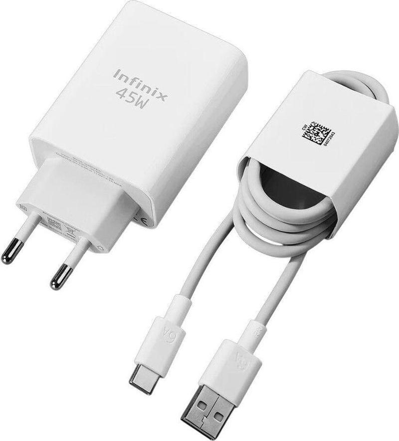 Infinix 45W Süper Hızlı Şarj Adaptörü Kablo Seti - Hızlı Şarj Aleti