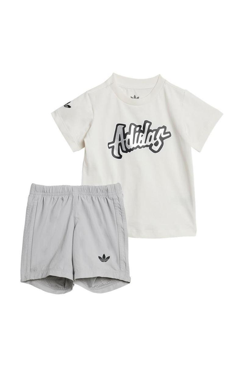 Çocuk  Beyaz  Eşofman SHORT TEE SET JD1042