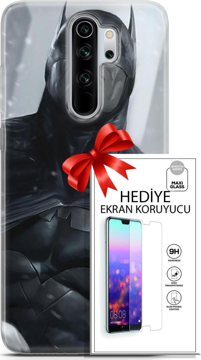 Xiaomi Redmi Note 8 Pro Kılıf Orijinal Seri Dc 08 Batman Dc Baskılı Kılıf + Ekran Koruyucu