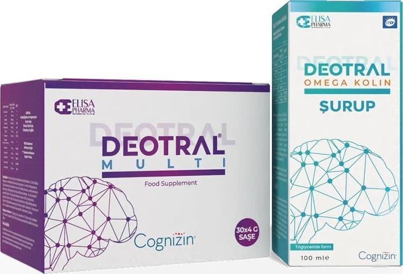 Omega Kolin Şurup 100 ml & Deotral Multi 30 Saşe, Takviye Edici Gıda
