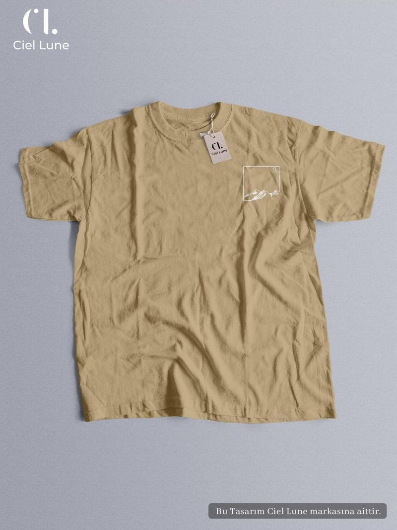 Unisex Ciel Lune Tasarım Oversize Tshirt