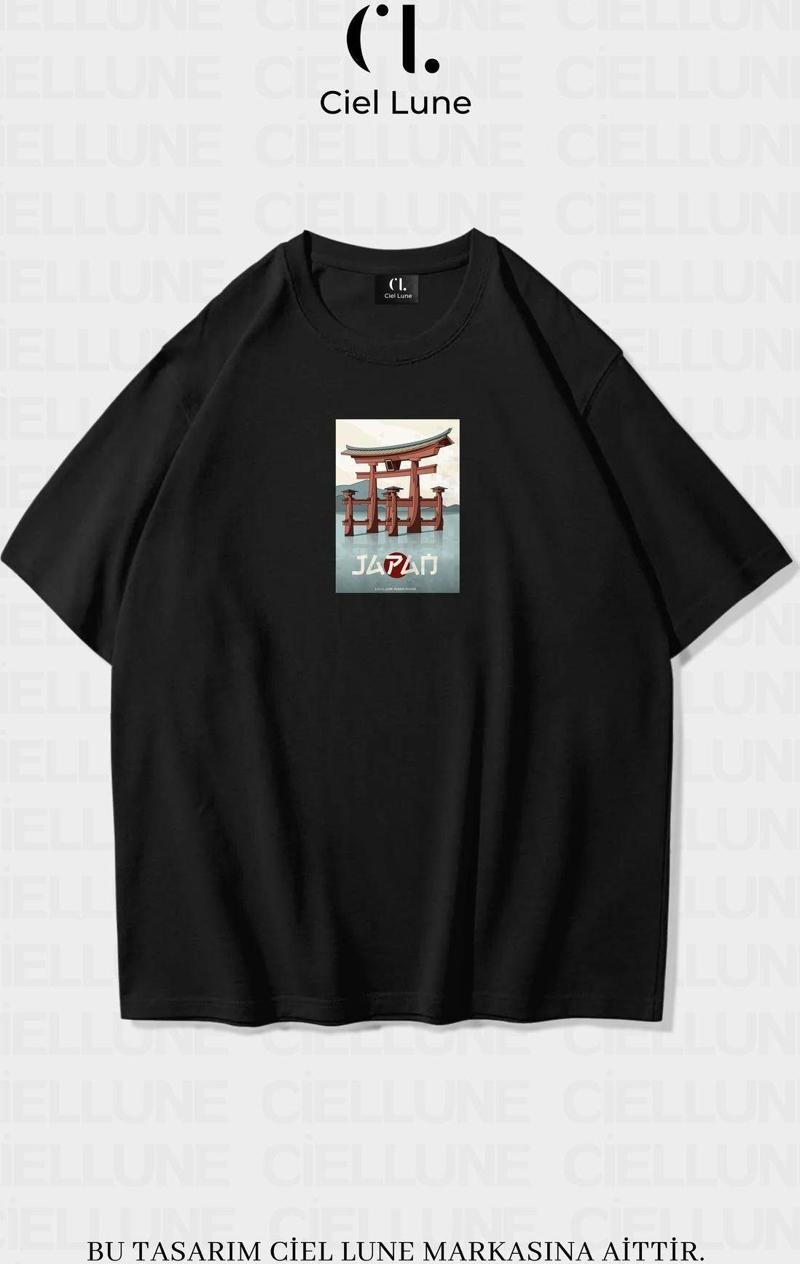 Unisex Kadın Erkek Japan Baskılı Özel Tasarım Oversize T-Shirt