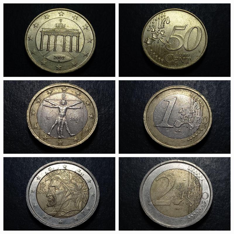 39963680d5063b147f 2002 Hatıra 50cent /1/2 Euro ÇT/ÇÇT/ÇA Eski Madeni Para