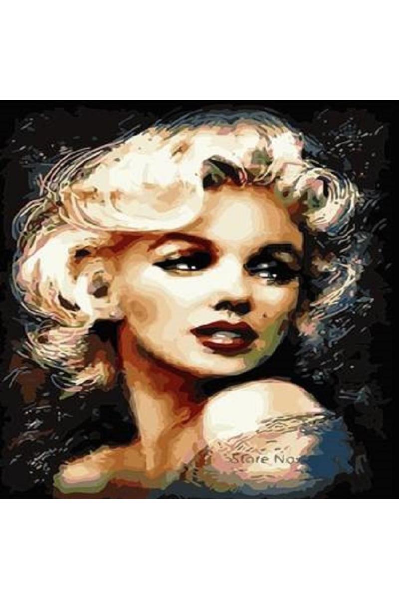 Canvas Marilyn Monroe Sayılarla Boyama Seti   Kasnaklı 60 x 75 cm
