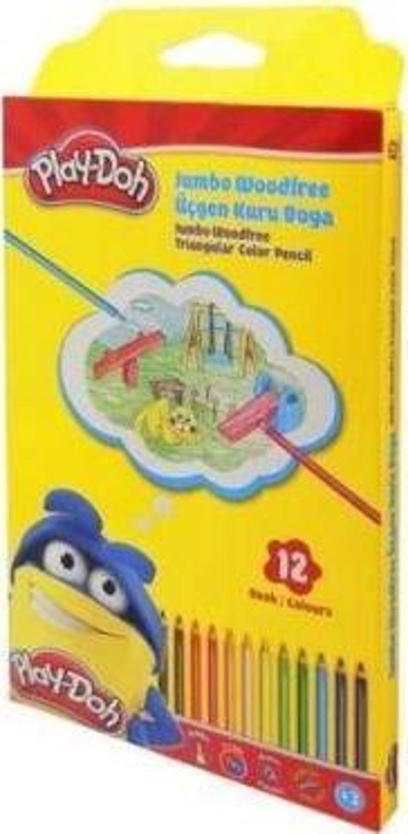 Play Doh Woodfree Jumbo Üçgen Kuruboya 12 Li