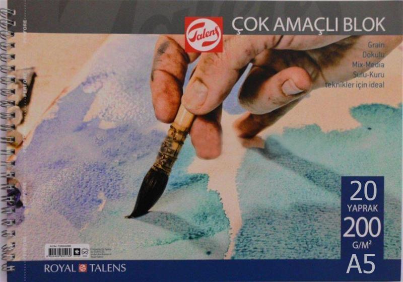 Çok Amaçlı Blok Resim Çizim Defteri (A5) 200gr 20 Sayfa