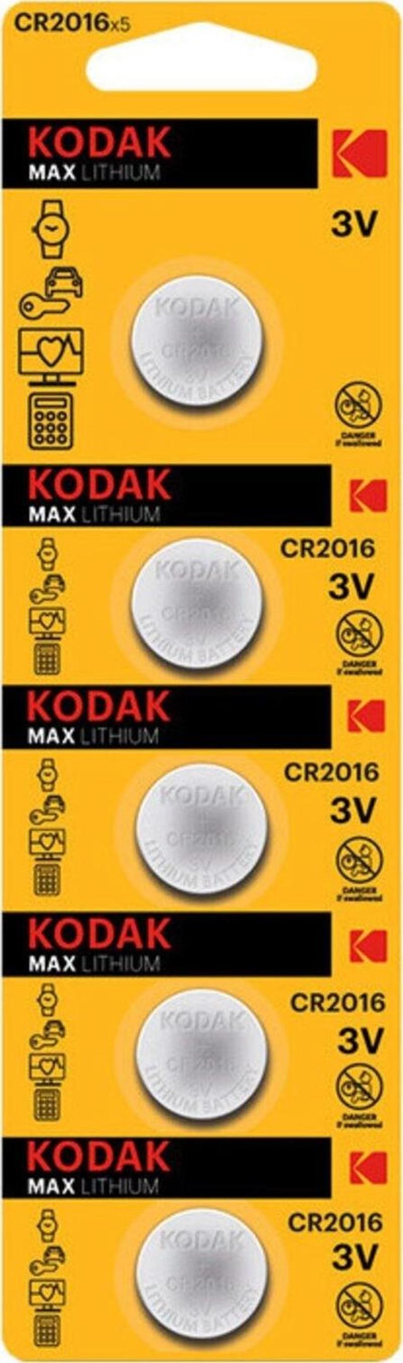 CR2016 Lityum 5'li Düğme Pil Ultra Lityum