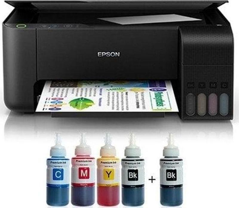 Epson Tanklı L3250 Mürekkepli Tanklı Yazıcı (1 Siyah Mürekkep Hediyeli)