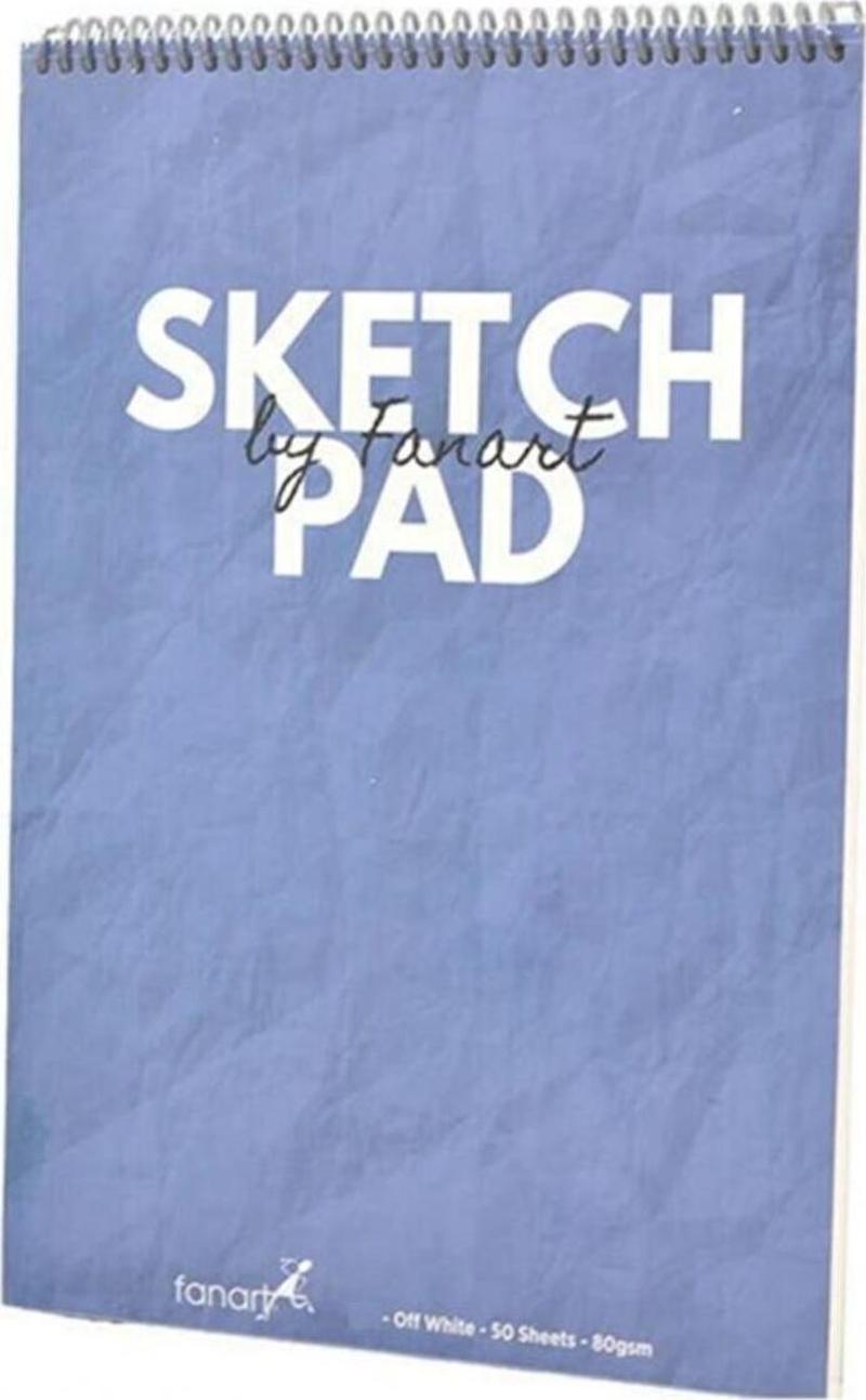 Academy Sketch Pad A3 Mavi Kapak 80 Gr 50 Yp Üstten Spiralli