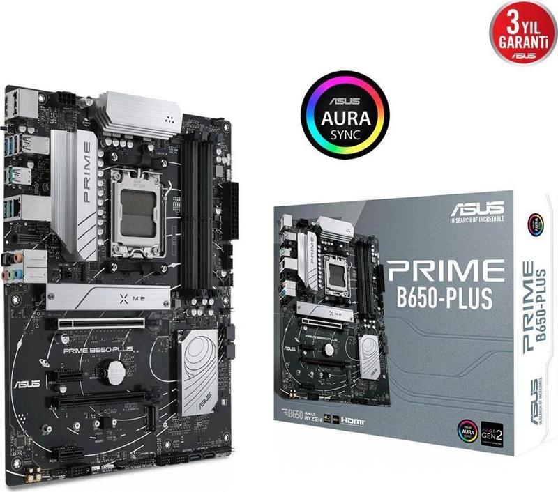 Prime B650-Plus AMD B650 6400 MHz (OC) DDR5 Soket AM5 ATX Anakart