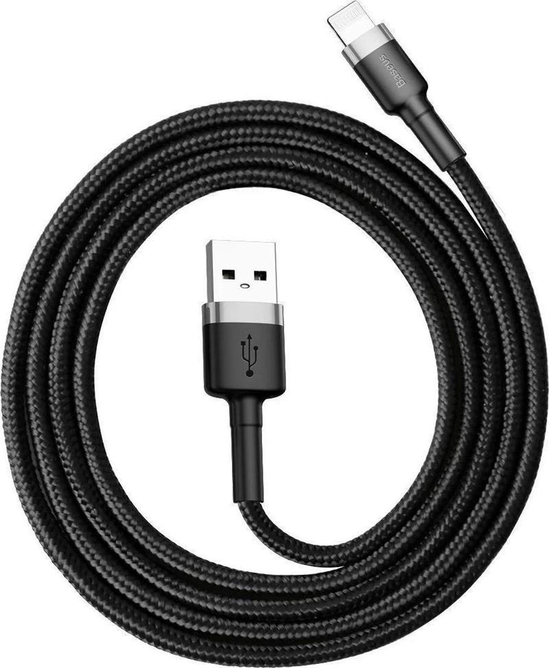 CALKLF-BG1 Cafule 2.4 A Lightning 1 Metre Şarj Kablosu Gri