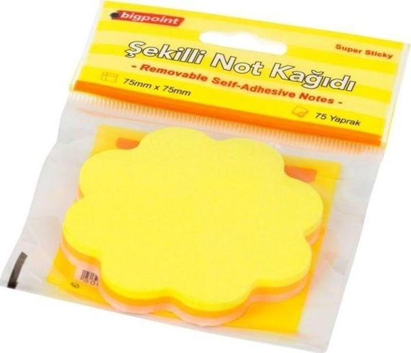 817-08 Şekilli Not Kağıdı Çiçek 75 Yaprak