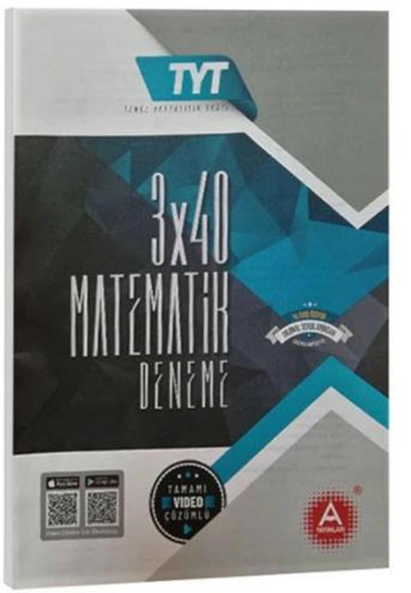 A Yayınları 3*40 Çıkmış Soru Matematik Denemesi