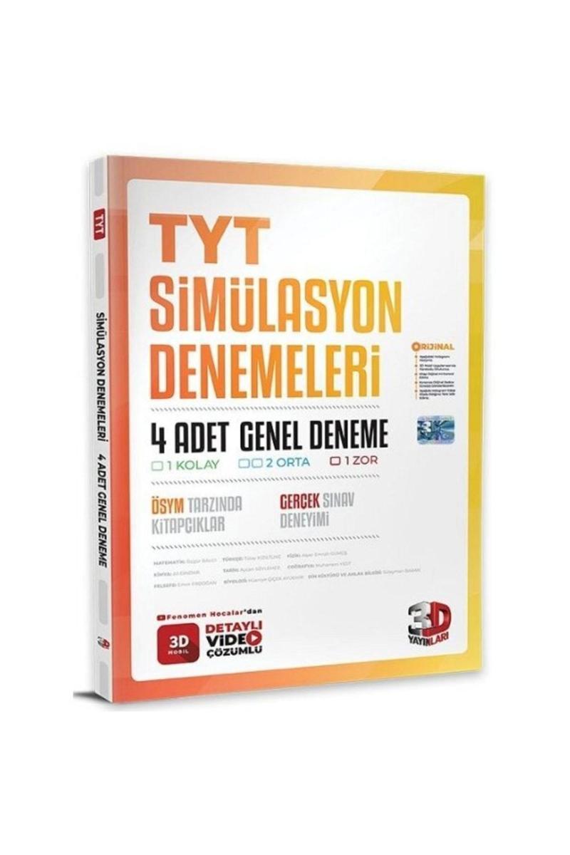 3D YKS TYT Simülasyon 4 Genel Deneme Video Çözümlü