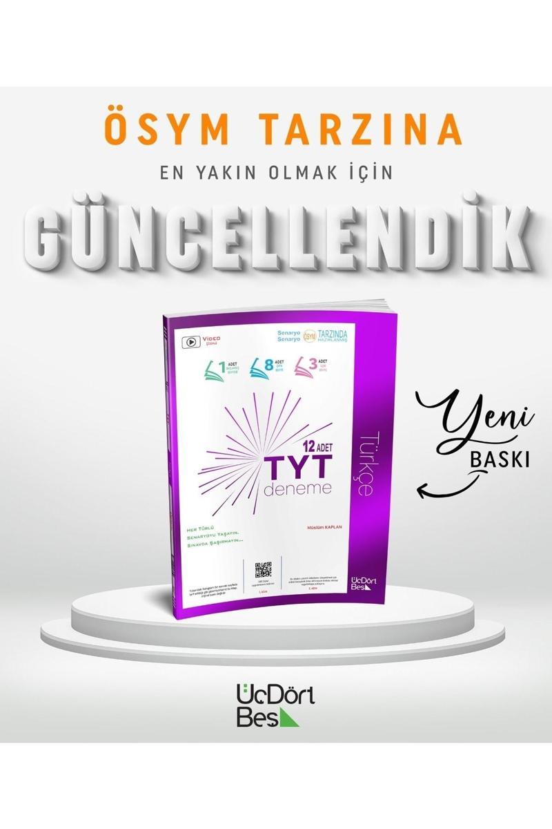 Üçdörtbeş Yayınları Tyt 12 Li Türkçe Deneme 2023 Model