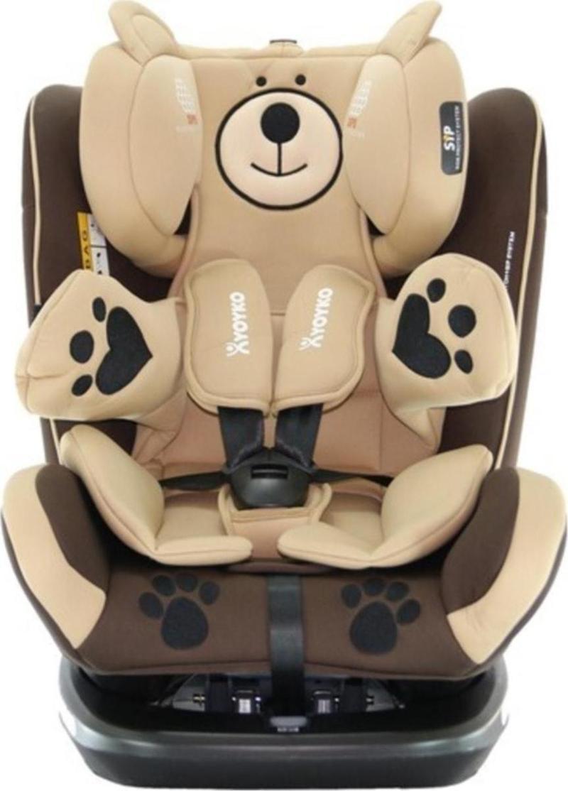 Kahverengi Bear 360 ° Dönebilir Yatabilir 0-36 Kg Oto Koltuğu Isofıx/sıp/latch