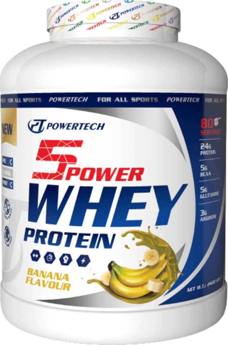 5power Whey Protein 2400 gr Muz Aromalı Protein Tozu