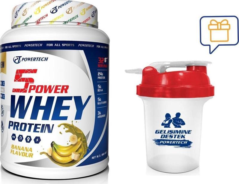 5power Whey Protein 960 Gr Muz Aromalı Protein Tozu